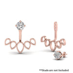 Load image into Gallery viewer, pear-earlobe-earring-jacket-in-rose-gold-FDEAR86928ANGLE2-NL-RG