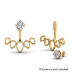 Load image into Gallery viewer, pear-earlobe-earring-jacket-in-yellow-gold-FDEAR86928ANGLE2-NL-YG