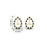 Load image into Gallery viewer, pear-halo-earring-black-diamond-for-2-carat-jackets-in-yellow-gold-fdearpe9677gblackangle2-2.00ct-nl-yg-hw