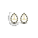 Load image into Gallery viewer, pear-halo-earring-black-diamond-for-3-carat-jackets-in-yellow-gold-fdearpe9677gblackangle2-3.00ct-nl-yg-hw.jpg?v=1763036626
