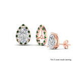 Load image into Gallery viewer, pear-halo-earring-emerald-for-2-carat-jackets-in-rose-gold-fdearpe9677gemgrangle3-2.00ct-nl-rg-lg1