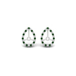 Load image into Gallery viewer, pear-halo-earring-emerald-for-2-carat-jackets-in-white-gold-fdearpe9677gemgrangle2-2.00ct-nl-wg
