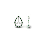 Load image into Gallery viewer, pear-halo-earring-emerald-for-2-carat-jackets-in-white-gold-fdearpe9677gemgrangle4-2.00ct-nl-wg