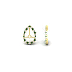 Load image into Gallery viewer, pear-halo-earring-emerald-for-2-carat-jackets-in-yellow-gold-fdearpe9677gemgrangle4-2.00ct-nl-yg