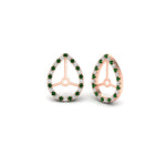 Load image into Gallery viewer, pear-halo-earring-emerald-for-4-carat-jackets-in-rose-gold-fdearpe9677gemgrangle1-4.00ct-nl-rg.jpg?v=1763037096