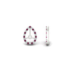 Load image into Gallery viewer, pear-halo-earring-pink-sapphire-for-2-carat-jackets-in-white-gold-fdearpe9677gsadrpiangle4-2.00ct-nl-wg