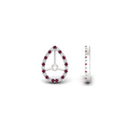 Load image into Gallery viewer, pear-halo-earring-pink-sapphire-for-3-carat-jackets-in-white-gold-fdearpe9677gsadrpiangle4-3.00ct-nl-wg.jpg?v=1763036625