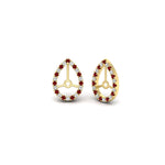 Load image into Gallery viewer, pear-halo-earring-ruby-for-2-carat-jackets-in-yellow-gold-fdearpe9677grudrangle1-2.00ct-nl-yg