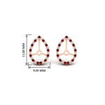 Load image into Gallery viewer, pear-halo-earring-ruby-for-3-carat-jackets-in-rose-gold-fdearpe9677grudrangle2-3.00ct-nl-rg-hw.jpg?v=1763036626
