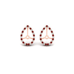 Load image into Gallery viewer, pear-halo-earring-ruby-for-3-carat-jackets-in-rose-gold-fdearpe9677grudrangle2-3.00ct-nl-rg.jpg?v=1763036626