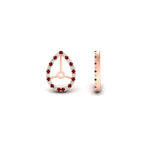 Load image into Gallery viewer, pear-halo-earring-ruby-for-3-carat-jackets-in-rose-gold-fdearpe9677grudrangle4-3.00ct-nl-rg.jpg?v=1763036626