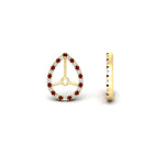 Load image into Gallery viewer, pear-halo-earring-ruby-for-4-carat-jackets-in-yellow-gold-fdearpe9677grudrangle4-4.00ct-nl-yg.jpg?v=1763037096