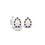 Load image into Gallery viewer, pear-halo-earring-sapphire-for-1-carat-jackets-in-yellow-gold-fdearpe9677gsablangle2-1.00ct-nl-yg-hw.jpg?v=1763036619