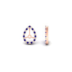 Load image into Gallery viewer, pear-halo-earring-sapphire-for-2-carat-jackets-in-rose-gold-fdearpe9677gsablangle4-2.00ct-nl-rg