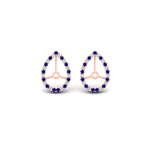 Load image into Gallery viewer, pear-halo-earring-sapphire-for-3-carat-jackets-in-rose-gold-fdearpe9677gsablangle2-3.00ct-nl-rg.jpg?v=1763036625
