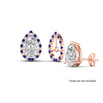 Load image into Gallery viewer, pear-halo-earring-sapphire-for-3-carat-jackets-in-rose-gold-fdearpe9677gsablangle3-3.00ct-nl-rg.jpg?v=1763036625
