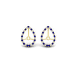 Load image into Gallery viewer, pear-halo-earring-sapphire-for-3-carat-jackets-in-yellow-gold-fdearpe9677gsablangle2-3.00ct-nl-yg.jpg?v=1763036626