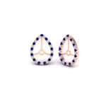 Load image into Gallery viewer, pear-halo-earring-sapphire-for-4-carat-jackets-in-rose-gold-fdearpe9677gsablangle1-4.00ct-nl-rg.jpg?v=1763037095