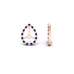 Load image into Gallery viewer, pear-halo-earring-sapphire-for-4-carat-jackets-in-rose-gold-fdearpe9677gsablangle4-4.00ct-nl-rg.jpg?v=1763037096