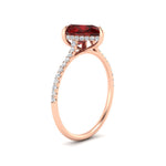 Load image into Gallery viewer, pear-red-ruby-and-round-diamond-under-halo-promise-ring-in-rose-gold-FD9788PERGRUDR-NL-RG.jpg