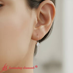 Load image into Gallery viewer, pear-shape-0-50-carat-diamond-lever-back-studs-earring-in-rose-gold-fdear9225pe-0-50-ct-model-1