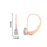 Load image into Gallery viewer, pear-shape-0.50-carat-diamond-lever-back-studs-earring-in-rose-gold-FDEAR9225PE-0.50CT-NL-RG