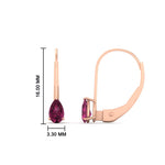 Load image into Gallery viewer, pear-shape-0.50-carat-pink-sapphire-lever-back-studs-earring-in-rose-gold-FDEAR9225PEGSADRPI-0.50CT-NL-RG