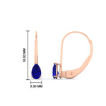 Load image into Gallery viewer, pear-shape-0.50-carat-sapphire-lever-back-studs-earring-in-rose-gold-FDEAR9225PEGSABL-0.50CT-NL-RG