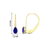 Load image into Gallery viewer, pear-shape-0.50-carat-sapphire-lever-back-studs-earring-in-yellow-gold-FDEAR9225PEGSABL-0.50CT-NL-YG