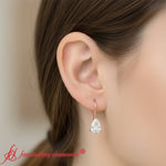 Load image into Gallery viewer, pear-shape-4-carat-diamond-lever-back-studs-earring-in-rose-gold-fdear9225pe-4-model