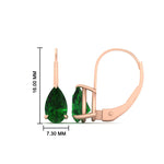 Load image into Gallery viewer, pear-shape-4-carat-emerald-lever-back-studs-earring-in-rose-gold-FDEAR9225PEGEMGR-4.00CT-NL-RG