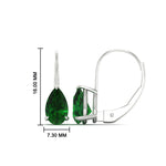 Load image into Gallery viewer, pear-shape-4-carat-emerald-lever-back-studs-earring-in-white-gold-FDEAR9225PEGEMGR-4.00CT-NL-WG