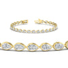 Load image into Gallery viewer, pear-shape-bezel-set-tennis-bracelet-east-west-style-in-yellow-gold-FDBECPE10581ANGLE2-5.40CT-NL-YG.jpg?v=1776849292