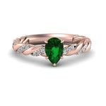 Load image into Gallery viewer, pear-shape-twisted-emerald-engagement-ring-in-rose-gold-FD9127PERGEM-NL-RG-GS.jpg