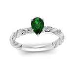 Load image into Gallery viewer, pear-shape-twisted-emerald-engagement-ring-in-white-gold-FD9127PERGEM-NL-WG-GS.jpg