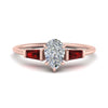 Load image into Gallery viewer, pear-shaped-bar-baguette-3-stone-ruby-engagement-ring-in-rose-gold-FDENS100PERGRUDR-NL-RG