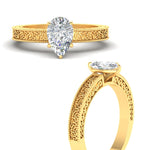 Load image into Gallery viewer, pear-shaped-celtic-engraved-solitaire-ring-in-yellow-gold-fdenr8544perangle3-nl-yg