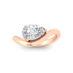 Load image into Gallery viewer, pear-shaped-curve-wave-diamond-solitaire-engement-ring-in-rose-gold-fd11566per-nl-rg.jpg
