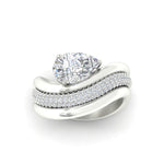Load image into Gallery viewer, pear-shaped-dual-bands-with-wave-solitaire-ring-in-white-gold-fdens11566pe-nl-wg-w3.jpg