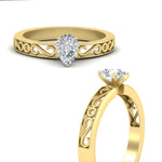 Load image into Gallery viewer, pear-shaped-filigree-single-stone-engagement-ring-in-yellow-gold-FDENS3289PERANGLE3-NL-YG.jpg?v=1763370601