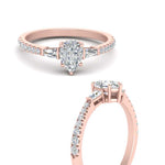 Load image into Gallery viewer, Delicate Antique Pave Pear Shaped Diamond Ring