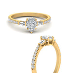 Load image into Gallery viewer, Delicate Antique Pave Pear Shaped Diamond Ring