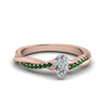 Load image into Gallery viewer, pear-shaped-infinity-twist-diamond-engagement-ring-with-emerald-in-14K-rose-gold-FD8253PERGEMGR-NL-RG
