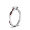 Load image into Gallery viewer, pear-shaped-infinity-twist-diamond-engagement-ring-with-ruby-in-14K-white-gold-FD8253PERGRUDR-NL-WG