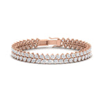 Load image into Gallery viewer, pear-shaped-petal-style-tennis-bracelet
