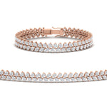 Load image into Gallery viewer, pear-shaped-petal-style-tennis-bracelet