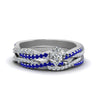 Load image into Gallery viewer, pear-shaped-simple-diamond-twisted-vine-bridal-ring-sets-with-blue-sapphire-in-14K-white-gold-FD8233PEGSABL-NL-WG