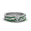 Load image into Gallery viewer, pear-shaped-simple-diamond-twisted-vine-bridal-ring-sets-with-emerald-in-950-Platinum-FD8233PEGEMGR-NL-WG