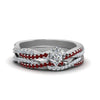 Load image into Gallery viewer, pear-shaped-simple-diamond-twisted-vine-bridal-ring-sets-with-ruby-in-950-Platinum-FD8233PEGRUDR-NL-WG