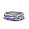 Load image into Gallery viewer, pear-shaped-simple-diamond-twisted-vine-bridal-ring-sets-with-violac-topaz-in-14K-white-gold-FD8233PEGVITO-NL-WG